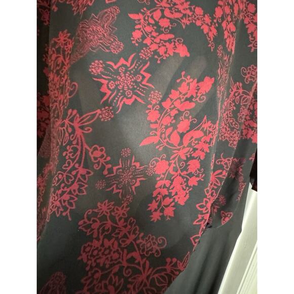 Studio 1940 Women's Red And Black Blouse vamp whimsigoth fairy plus 26 28 - Picture 9 of 9